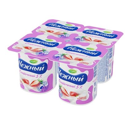 Յոգուրտ «Нежный» 100գր 5% ելակ