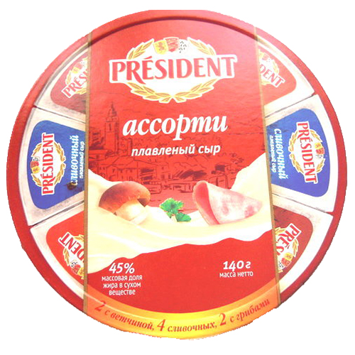 Պանիր «President» 140գր Ассорти