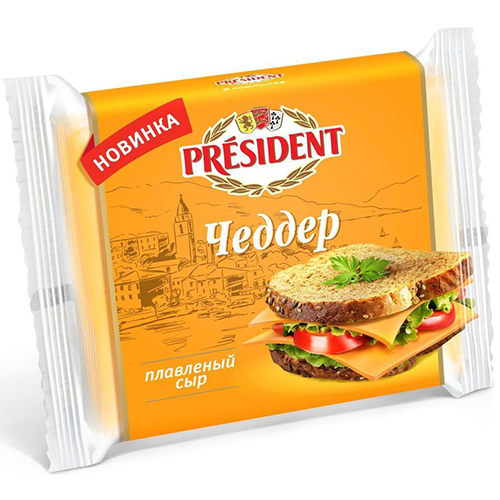 Պանիր «President» 150գր Чеддер