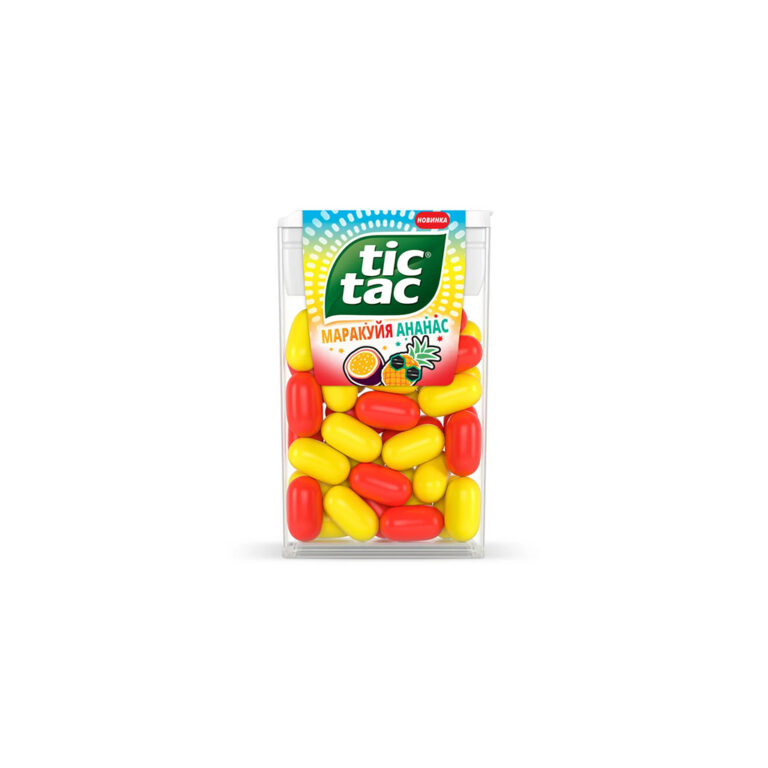 Դրաժե «Tic Tac» 16գր Маракуйя-Ананас